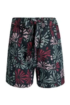 Saina Linen Shorts Navy Blue -Simple Closet Shop 95711