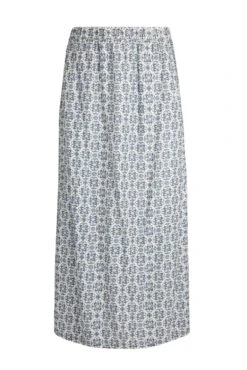 Gia Lenzing EcoVero™ Midi Skirt Cream -Simple Closet Shop 95717