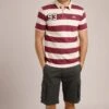 Ariey Organic Short Sleeve Stripe Rugby Shirt Crushed Berry