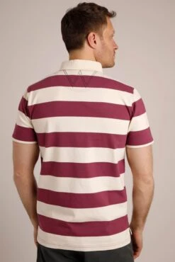 Ariey Organic Short Sleeve Stripe Rugby Shirt Crushed Berry -Simple Closet Shop 95770
