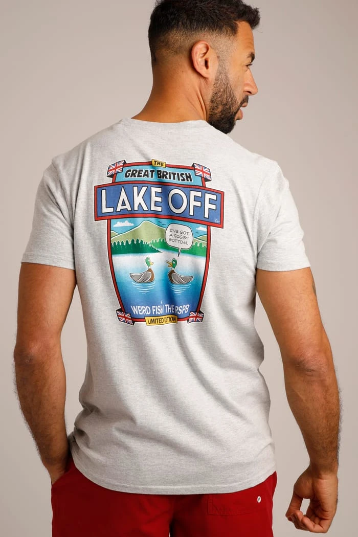 Lake Off Charity Artist T-Shirt RSPB Grey Marl 3 Lake Off Charity Artist T-Shirt RSPB Grey Marl - Image 3