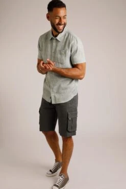 Keilor Short Sleeve Tencel™ Shirt Pistachio -Simple Closet Shop 95853