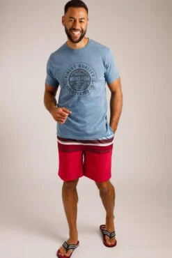 Lucknow Stripe Board Shorts Garnet 5 Lucknow Stripe Board Shorts Garnet -Simple Closet Shop 95890