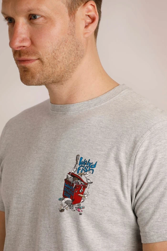 Where Seagulls Dare Artist T-Shirt Grey Marl 4 Where Seagulls Dare Artist T-Shirt Grey Marl - Image 4