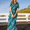 Islanna Lenzing EcoVero™ Midi Dress Deep Sea Blue