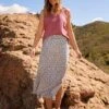 Gia Lenzing EcoVero™ Midi Skirt Cream