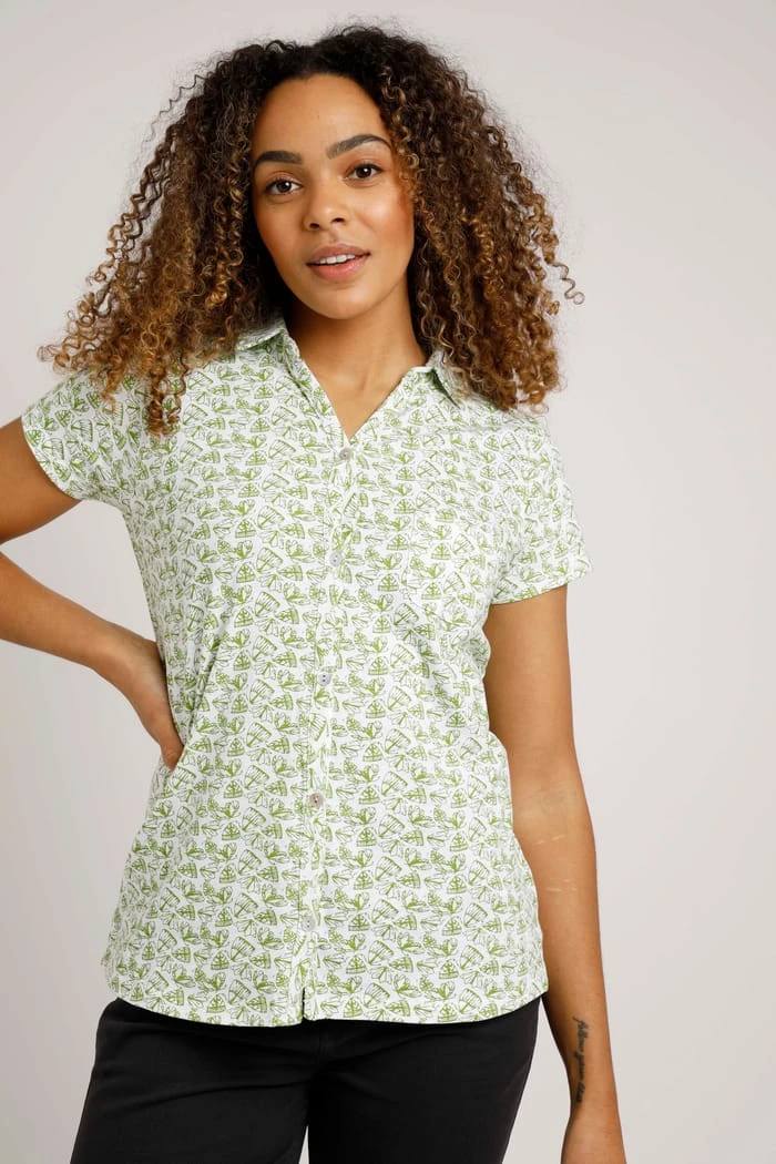 Jaco Organic Short Sleeve Shirt Dusty White 1 Jaco Organic Short Sleeve Shirt Dusty White