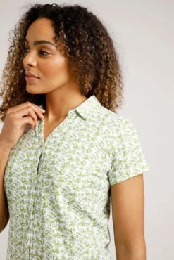 Jaco Organic Short Sleeve Shirt Dusty White 7 Jaco Organic Short Sleeve Shirt Dusty White -Simple Closet Shop 96532