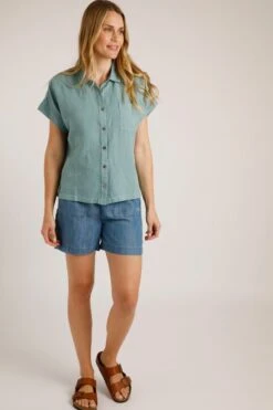 Zinnia Tencel™ Shorts Denim -Simple Closet Shop 96630