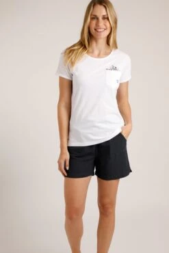 Cloe Organic Embroidered Graphic T-Shirt White