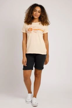Rays Organic Graphic T-Shirt Peach Blosson