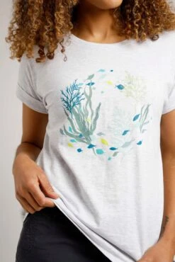 Reef Organic Graphic T-Shirt Grey Marl -Simple Closet Shop 96663