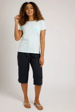 Turtle Organic Pocket T-Shirt Sky Blue -Simple Closet Shop 96678