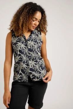 Loren Lenzing EcoVero™ Sleeveless Shirt Midnight