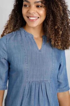 Moa Tencel™ Tunic Denim -Simple Closet Shop 96699