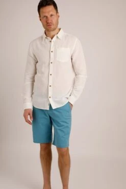 Rayburn Flat Front Shorts Bluebird -Simple Closet Shop 96755