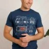 Van Kit Organic Graphic T-Shirt Federal Blue