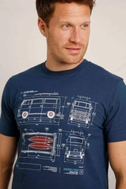 Van Kit Organic Graphic T-Shirt Federal Blue 7 Van Kit Organic Graphic T-Shirt Federal Blue -Simple Closet Shop 97666