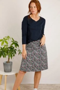 Malmo Organic Jersey Skirt Navy