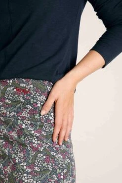 Malmo Organic Jersey Skirt Navy -Simple Closet Shop 97787