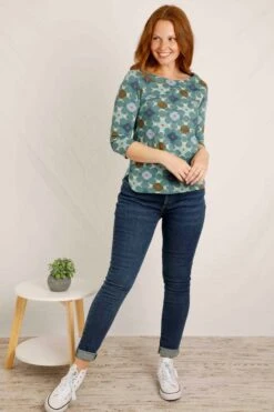 Pinto Organic Jersey 3/4 Sleeve T-Shirt Ivy -Simple Closet Shop 98102