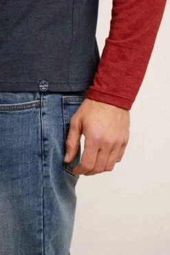 Chandler Long Sleeve Raglan T-Shirt Navy -Simple Closet Shop 98135