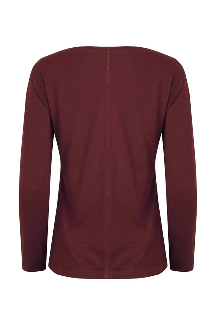 Rubita Organic Long Sleeve Shirt Aubergine 4 Rubita Organic Long Sleeve Shirt Aubergine - Image 4