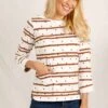 Billie Organic Breton T-Shirt Light Cream