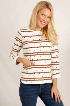 Billie Organic Breton T-Shirt Light Cream