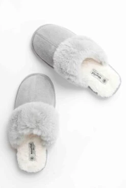 Sienna Mule Slippers Pearl Grey