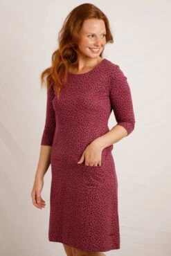 Moondust Eco Jersey Midi Dress Mulled Wine