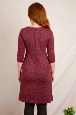 Moondust Eco Jersey Midi Dress Mulled Wine -Simple Closet Shop 98859