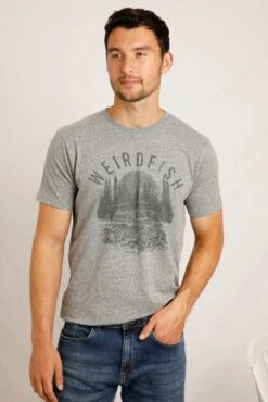 Off Grid Eco Snow Marl Graphic T-Shirt Cement