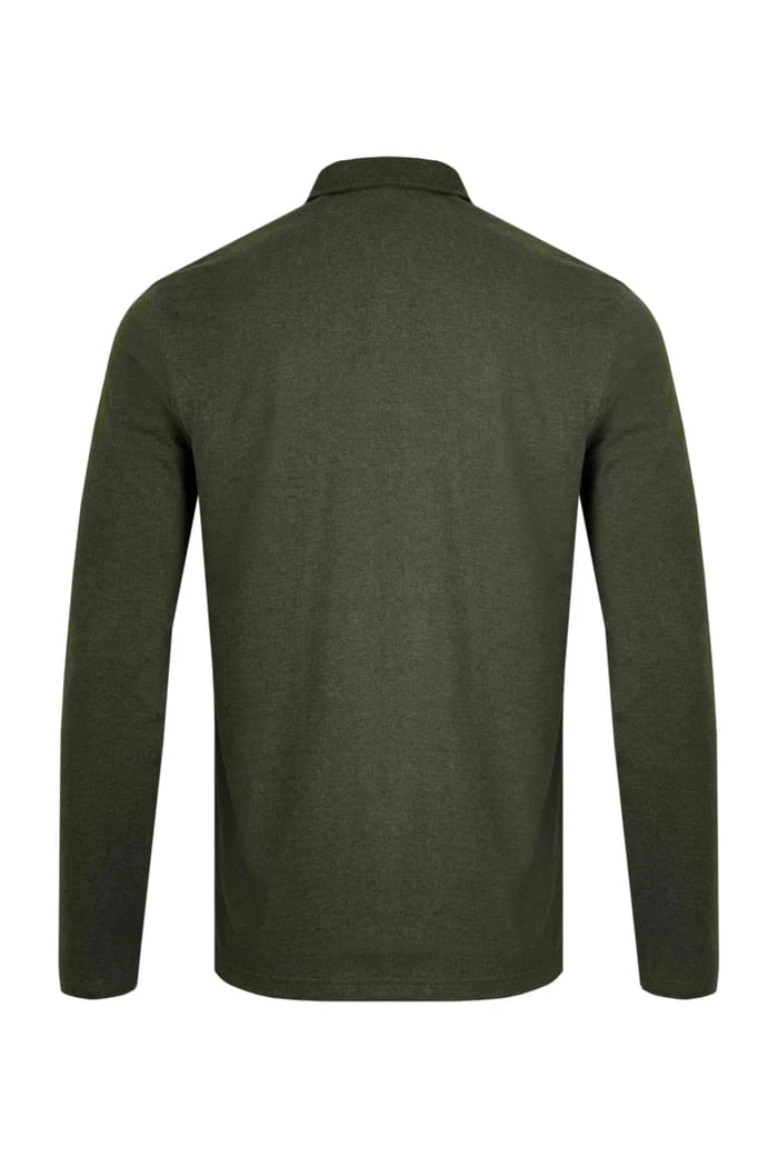 Jasper Long Sleeve Polo Shirt Duck Green 2 Jasper Long Sleeve Polo Shirt Duck Green - Image 2